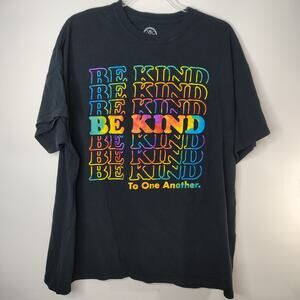 DOM Be Kind To One Another T-Shirt‎ Mens X-Large Rainbow Pride 100% Cotton